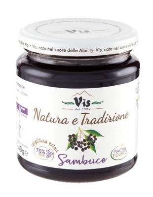 vis natura e tradizione sambuco konfitura z czarnego bzu 340g, słoik