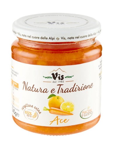 vis natura e tradizione ace dżem pomarańczowo, cytrynowo, marchewkowy, słoik 340g