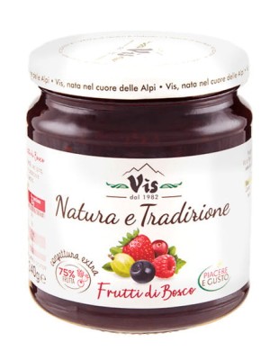 vis natura e tradizione frutti di bosco dżem z owoców leśnych 340g, słoik
