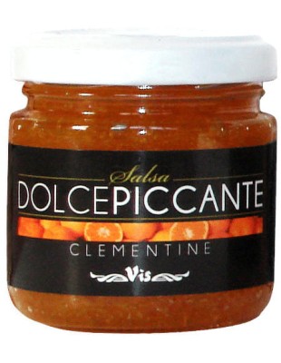 vis dolcepiccante clementine 120g, musztardka słodko-pikantna o smaku klementynki, słoik
