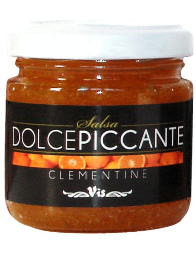vis dolcepiccante clementine 120g, musztardka słodko-pikantna o smaku klementynki, słoik