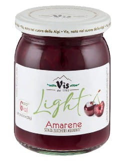 vis light amarene dżem wiśniowy 220g, słoik, ze stewią i erytrytolem