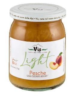 vis light pesche dżem brzoskwiniowy 220g, słoik