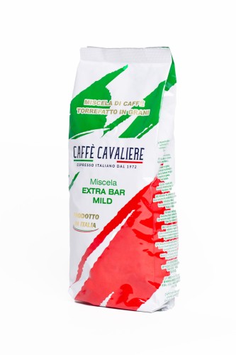 cavaliere miscela extra bar mild 1kg, kawa ziarnista, mieszanka arabiki i robusty
