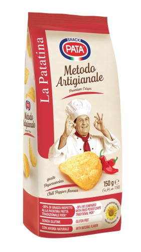 Pata chipsy rzemieślnicze o smaku chili 150g, włoskie