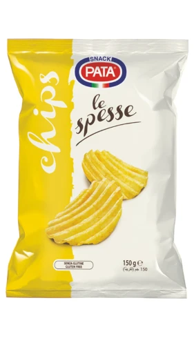 Pata chipsy karbowane solone 150g włoskie