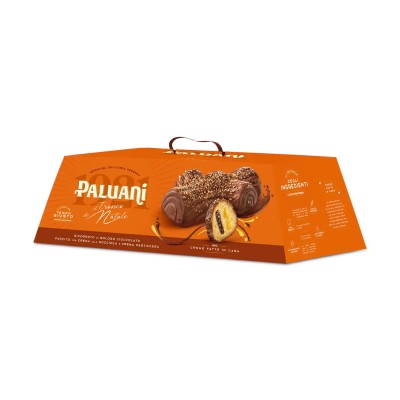 Paluani tronco di natale 750g, gałąź bożonarodzeniowa z kremem orzechowym i kremem pasticciera