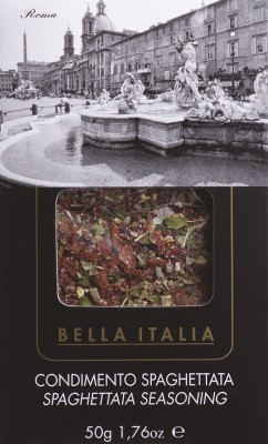 Bella Italia przyprawa spaghettata do sosów, w czarnym kartoniku z zdjęciem z Rzymu
