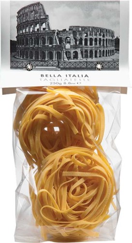 bella italia tagliatelle 250g, makaron wstążki jajeczny