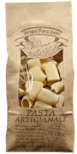 Makaron włoski paccheri 500g, duże rurki, gładkie