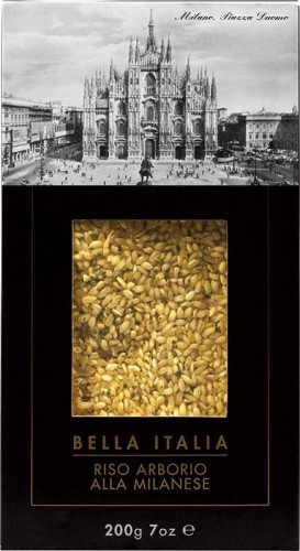 bella italia riso milanese 200g, risotto z szafranem