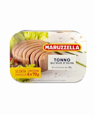 maruzzella tonno oliva 6x70g, tuńczyk w oliwie z oliwek, puszka