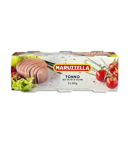 maruzzella tonno oliva 3x160g, puszka, tuńczyk w oliwie z oliwek