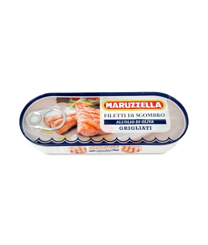 maruzzella filetti di sgombro olio di olivo grigliate 120g, makrele grilowane w oliwie