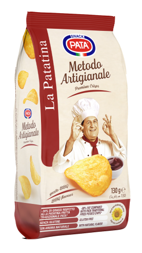 PATA artigianale barbecue, chipsy o smaku barbecu 130g