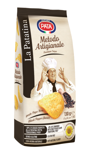 Pata metodo artigianale  chipsy z pieprzem 130g