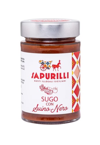 sapurilli sugo con suino nero 200g, sos pomidorowy z mięsem z czarnej świni