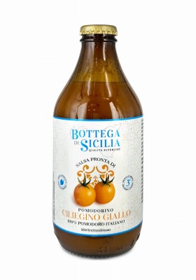 bottega di sicilia pomodorino ciliegino giallo 330g, salsa pronta pomidorki koktajlowe żółte
