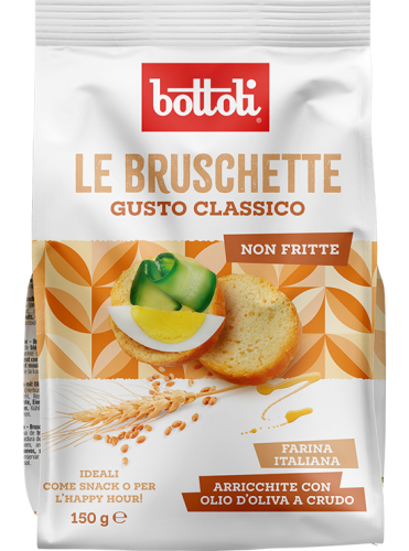 Bottoli bruschette classico 150g, chrupiące chlebki z oliwą  z oliwek