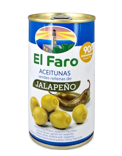 el faro oliwki nadziewane pastą z jalapeno 350g, puszka