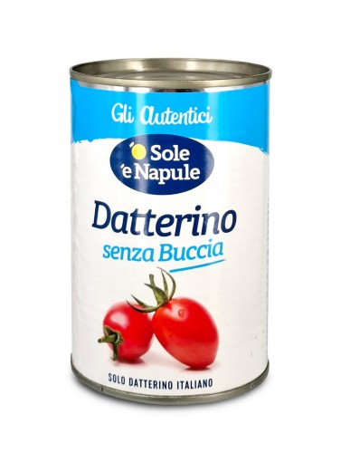 sole e napule datterino 400g, pomidory datterino w obrane w puszce
