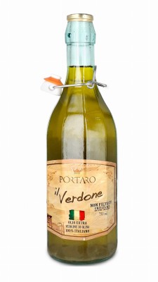 portaro verdone 100% włoski 750ml, szklana butelka