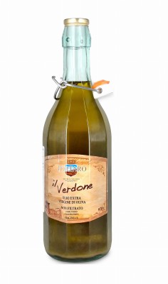 portaro verdone, oliwa z oliwek nie filtrowana, szklana butelka z korkiem 750ml