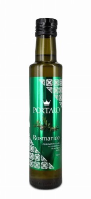 portaro rosmarino 250ml, oliwa z oliwek w szklanej butelce z aromatem rozmarynu