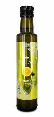 portaro bergamotto 250ml, oliwa z oliwek z aromatem bergamotki, w szklanej ciemnej butelce
