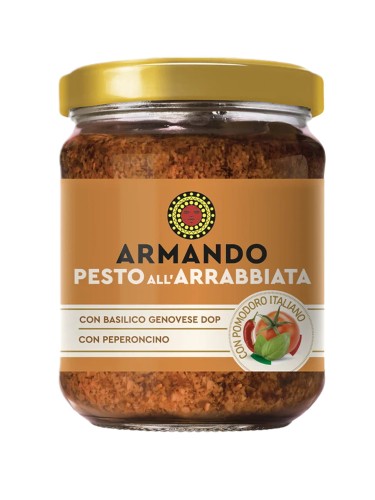 armando pesto pikantne z bazylią DOP i chili, słoik 180g