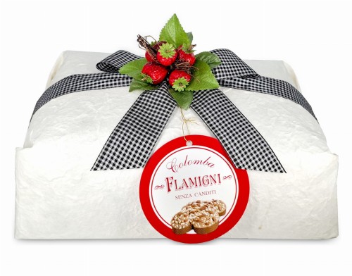 Flamigni colomba senza canditi biała 1kg, babka włoska bez kandyzowanej skórki pomarańczowej, na prezent