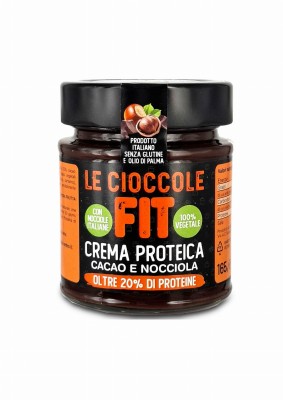 le cioccole fit cacao e nocciola 165g, krem kakaowo-orzechowy wysokobiałkowy