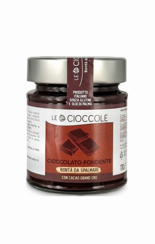 le cioccole cioccolato fondente 170g, krem z czekolady gorzkiej, słoik