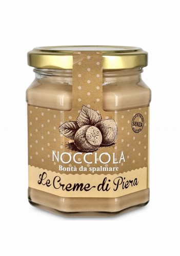 Creme di Piera nocciola 220g, krem słodki do smarowania z orzechów laskowych, słoik