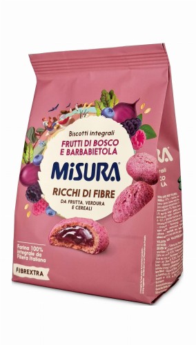 misura biscotti integrali frutti di bosco e barbietola 260g, ciastka pełnoziarniste z owców leśnych i buraka