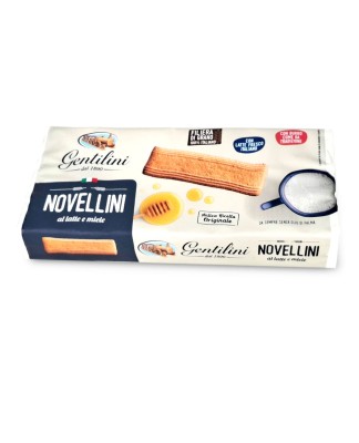 gentilini novellini 250g, ciasteczka kruche z mlekiem i miodem