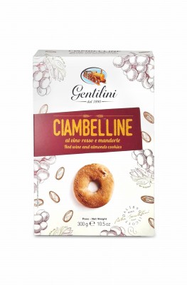 gentilini ciambelline 300g, ciasteczka z czerwonym winem i migdałami