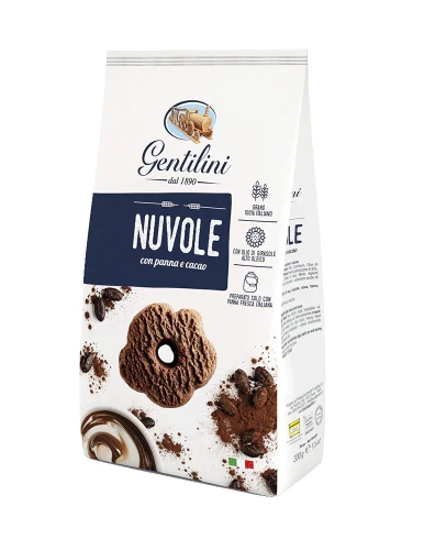 nuvole con panna e cacao 330g, ciastka kruche kakaowe