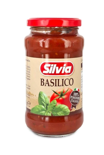 silvia basilico, sos pomidorowy z bazylią, słoik, 400g