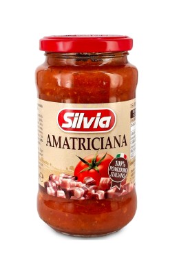 silvia amatriciana 400g, sos pomidorowy z boczkiem, słoik