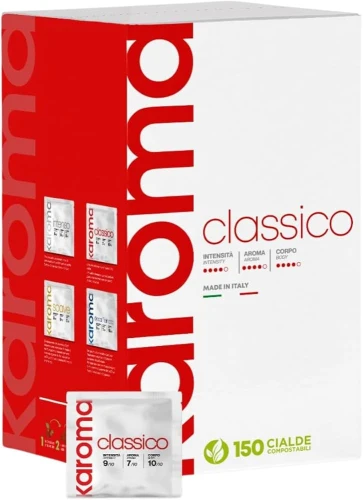 karoma classico 150 cialde, kawa włoska w saszetkach