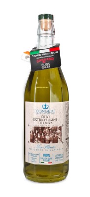 congedi oliva no filtrato 1L, oliwa z oliwek z pierwszego tłoczenia niefiltrowana