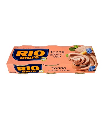rio mare tonno all olivo di oliva 3x100g, tuńczyk w oliwie z oliwek w 3 puszkach