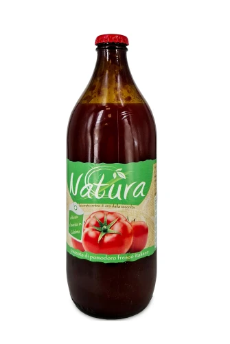 natura passata di pomodoro 660g, passata pomidorowa w szklanej butelce z kapslem