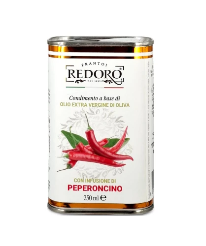 redoro condimento peperoncino 250ml, oliwa aromatyzowana chili w puszce