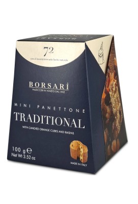 mini panettone classico 100g, babka włoska rodzynkami i kandyzowaną skórką pomarańczową