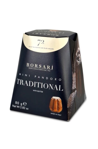 mini pandoro 90g, babka włoska z cukrem pudrem