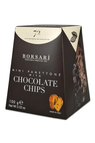 mini panettone with chocolate chips 100g, mini babka włoska z kroplami czekolady