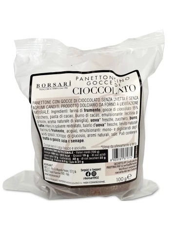 panettoncino gocce di cioccolato 100g, babka włoska z kroplami czekolady