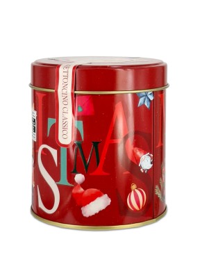mini panettone w świątecznej puszce, babka włoska bożonarodzeniowa